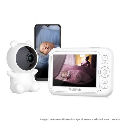 Babá Eletrônica Peek-a-Boo Dual Monitor e APP Multikids - BB491 BB491