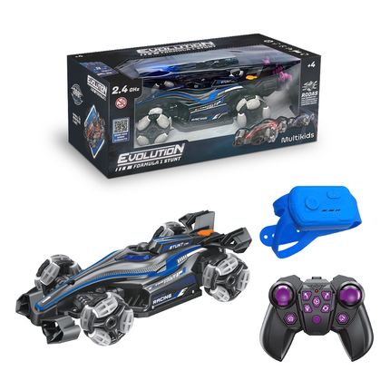 EVOLUTION FORMULA 1 - STUNT DRIFT - AZUL - Carrinho de Formula 1 de Controle Remoto Multikids - BR2261 BR2261