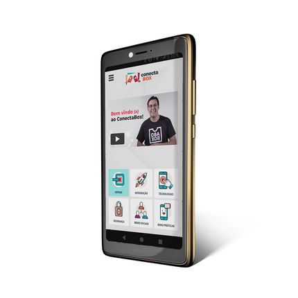 Smartphone ObaSmart 3 32GB para a 3ª Idade Dourado Obabox - OB018 OB018