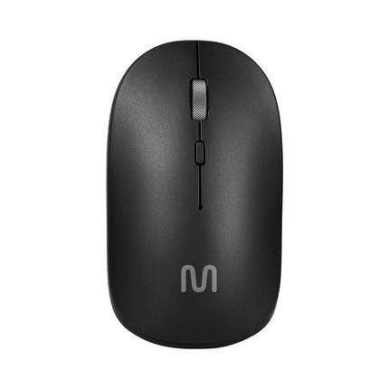 Mouse Sem Fio Slim Bluetooth e USB 1600dpi 4 Botões + Pilha Inclusa Preto Multi (Multilaser) - MO331 MO331