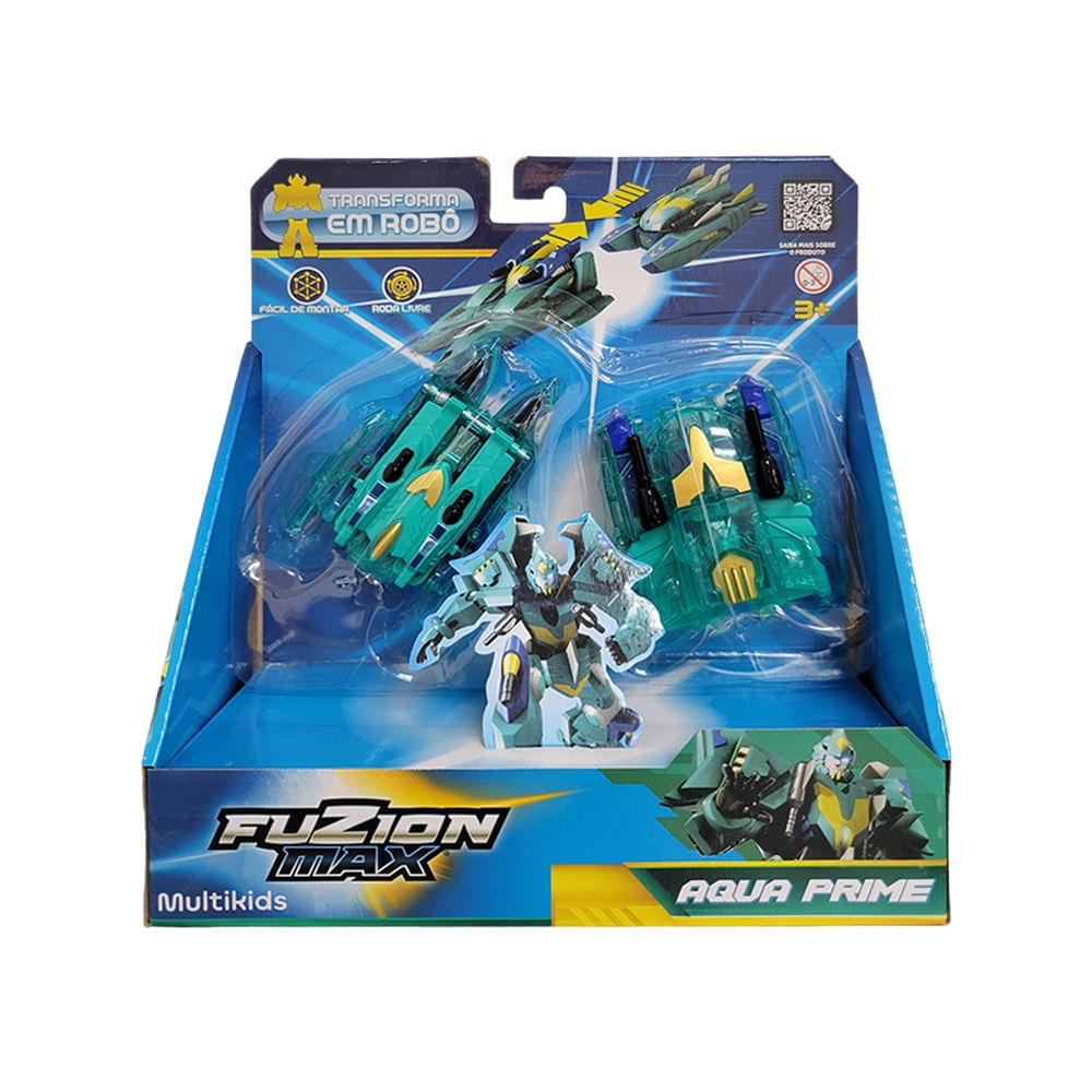 Carro Robô Fuzion Max Aqua Prime Transformável Multikids - BR2244OUT [Remanufaturado]