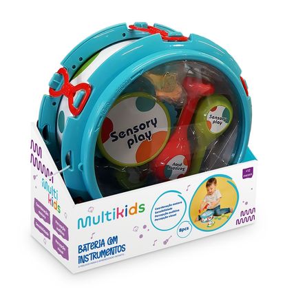 Bateria com Instrumentos Primeira Infância Multikids  - BR2094 BR2094