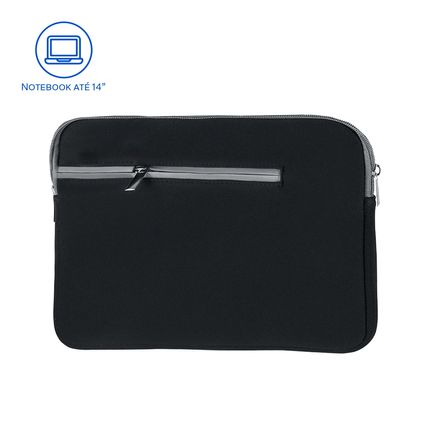 Case Neoprene Preta para Notebook até 14