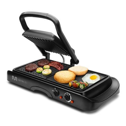 Grill 2 em 1 com Chapa Flutuante e Chapa Lisa 220V 2000W Preto Multi - GO121 GO121