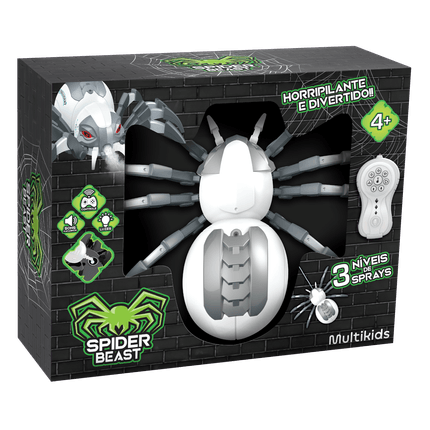 Aranha de Controle Remoto Spider Beast Multifunções com Spray Multikids - BR2134 BR2134