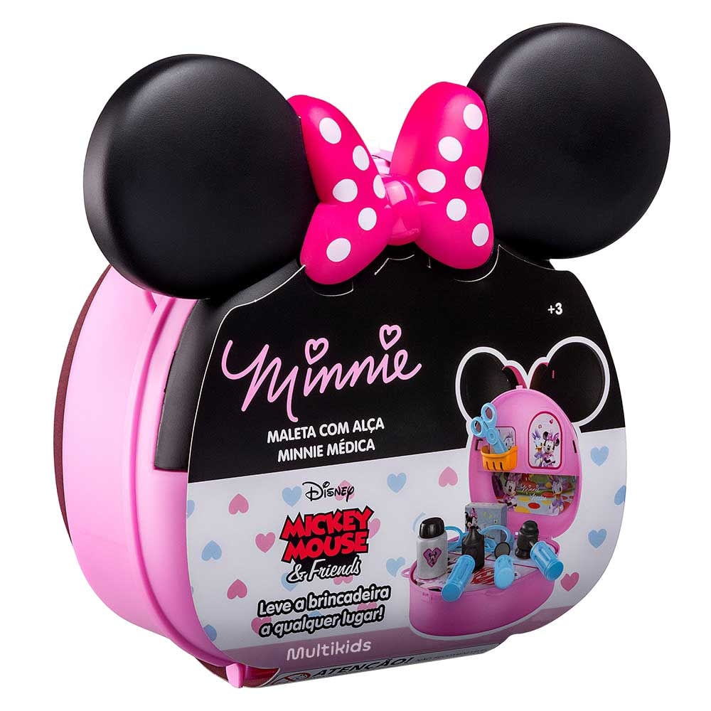 Maleta Com Alça Minnie Médica Com Acessórios Multikids - BR1558