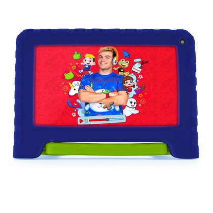 Tablet Infantil Luccas Neto 4GB RAM + 64GB + Tela 7 pol. + Case + Wi-fi + Android 13  + Quad Core Multi - NB423 NB423