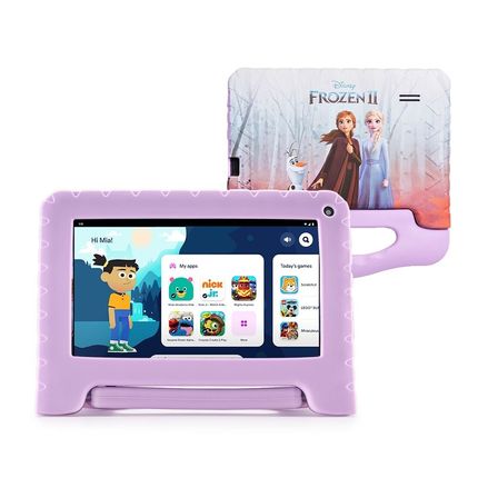 Tablet Infantil Frozen II com Controle Parental 4GB RAM + 64GB + Tela 7 pol + Case + Wi-fi + Android 13 + Quad Core Multi - NB416 NB416