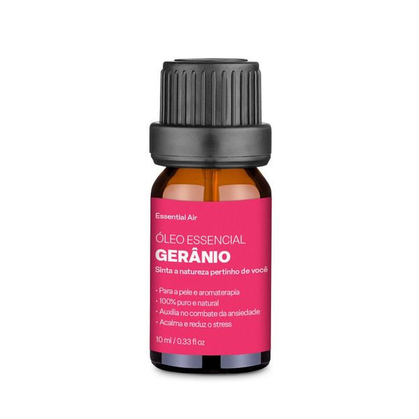 Óleo Essencial de Gerânio Relaxar 10ml - 100% Puro e Natural Multi Saúde - HC125 HC125