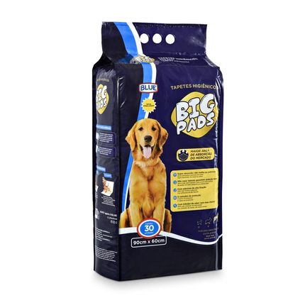 Tapete Higiênico Big Pads 30 unidades 90x60cm Blue - 306 306