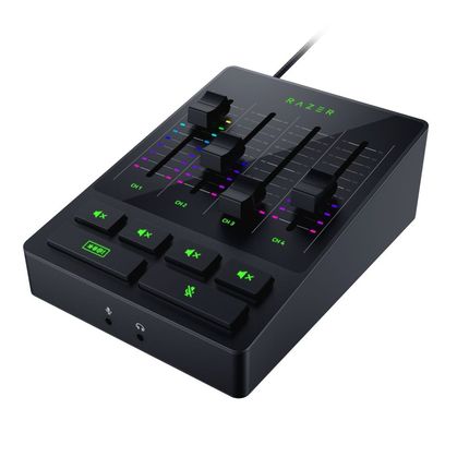 Áudio Mixer Razer para Broadcasting e Streaming com 4 Controles de Canal - RZ1903860100R3U RZ1903860100R3U
