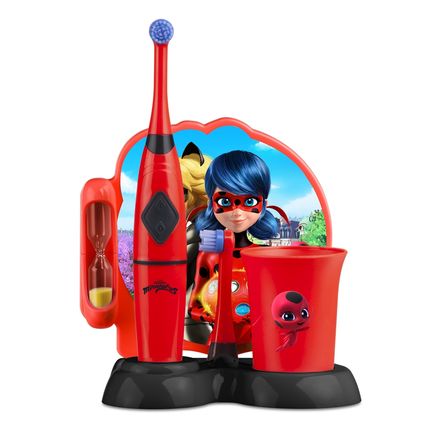 Escova Dental Infantil Elétrica Rotacional Lady Bug Miraculous - Multi Saúde  - HC428 HC428
