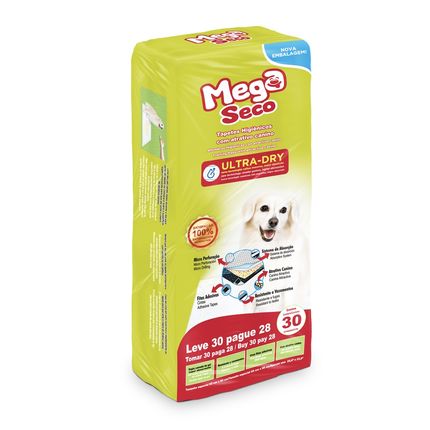 Tapete Higiênico Mega Seco 30 und 65x60cm Blue - 265 265