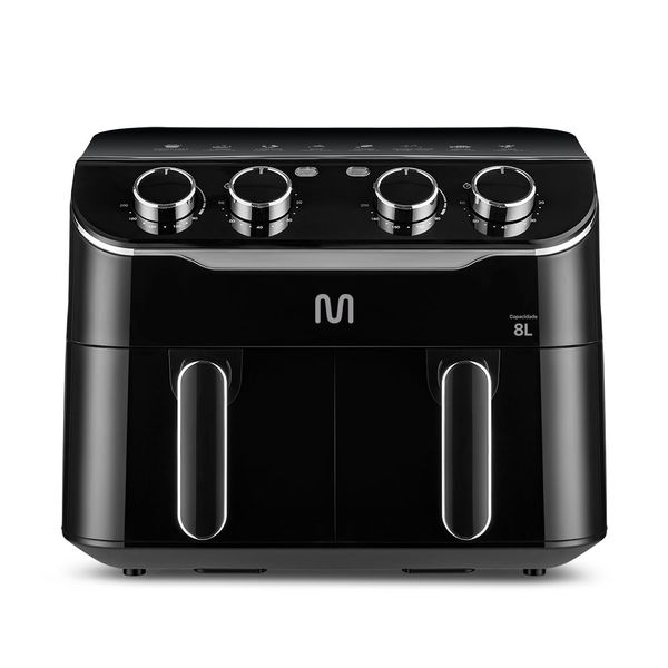 Air Fryer Multi 8L com 2 Gavetas 2500w 220v Preta - GO234OUT [Remanufaturado] GO234OUT