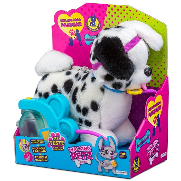 Pelúcia Interativa Walking Petz Dálmata Multikids - BR1421OUT [Remanufaturado] BR1421OUT