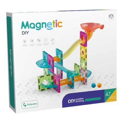 Blocos de Montar Pista Corrida P/ Bolinha Marble Run Peças Magnéticas 47pcs Multikids - BR2193OUT [Remanufaturado] BR2193OUT