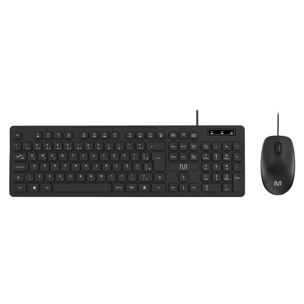 Kit Teclado e Mouse Com Fio CF300 Usb 1200dpi Teclas Chocolate Multi (Multilaser) - TC310OUT [Reembalado] TC310OUT