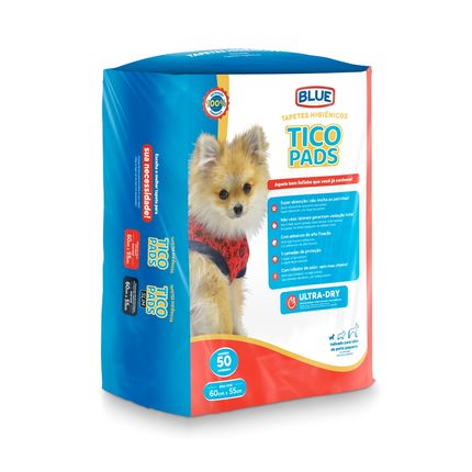 Tapete Higiênico Tico Pads 50 unidades 55x60cm Blue - 303 303