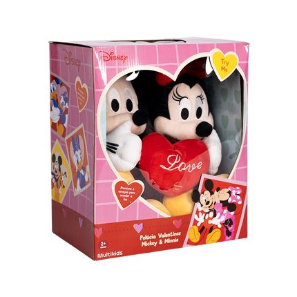 Pelúcia  Disney Mickey e Minnie Dia dos Namorados  - BR2429OUT [Remanufaturado] BR2429OUT