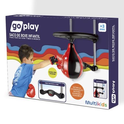 Saco De Boxe Infantil Para Portas com Tempo e Música Go Play Multikids - BR2325OUT [Remanufaturado] BR2325OUT