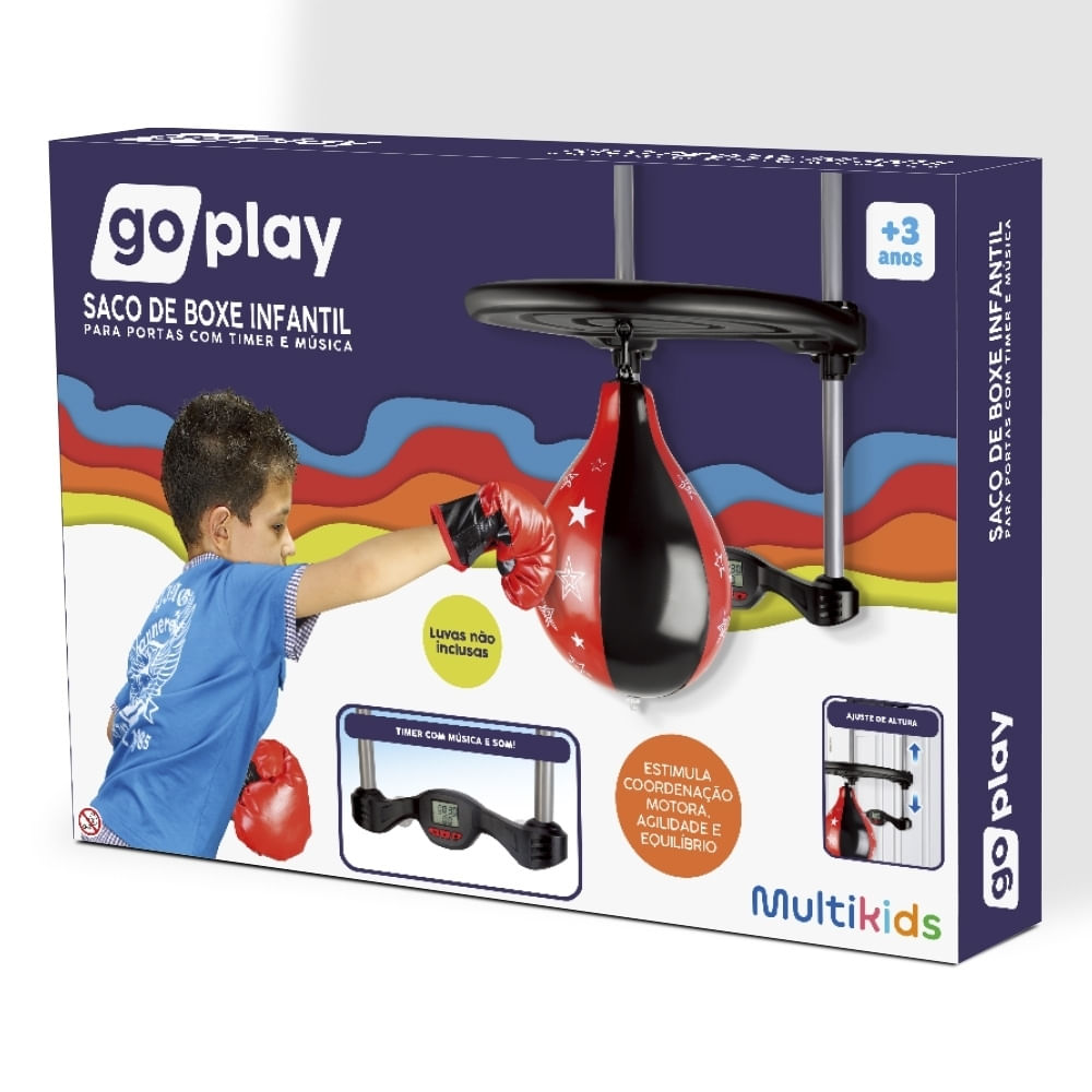 Saco De Boxe Infantil Para Portas com Tempo e Música Go Play Multikids - BR2325OUT [Reembalado]