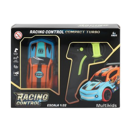 Carrinho De Corrida Turbo de Controle Remoto Laranja - BR2289 BR2289