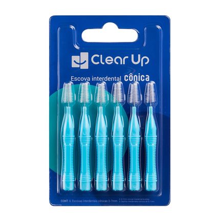 Escova Interdental Cônica 6 unidades Clear Up - Multi Saúde - HC599OUT [Remanufaturado] HC599OUT