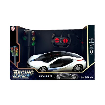 Carro de Corrida de Controle Remoto Com Luz Led Multikids - BR2138 BR2138