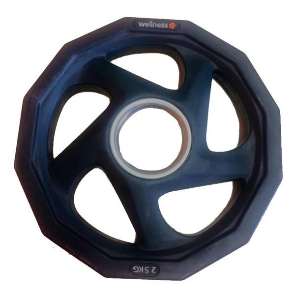 Anilha Olimpica Rubber 5 Furos de 2Kg - WK013OUT [Remanufaturado] WK013OUT