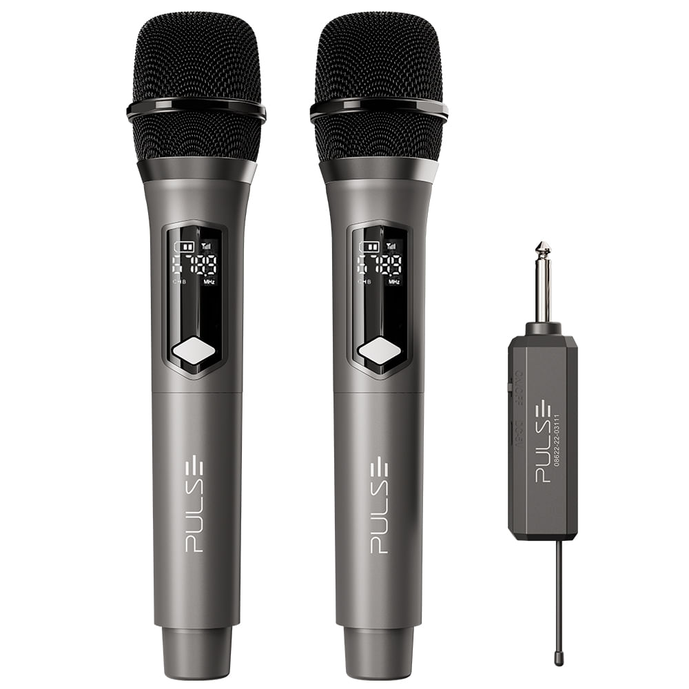 Par de Microfones Pulse Pro 2 Sem Fio + Receiver - SP801OUT [Reembalado]