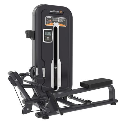Polia Sentada Horizontal Profissional Nivus Preto 100kg Wellness - EM395 EM395
