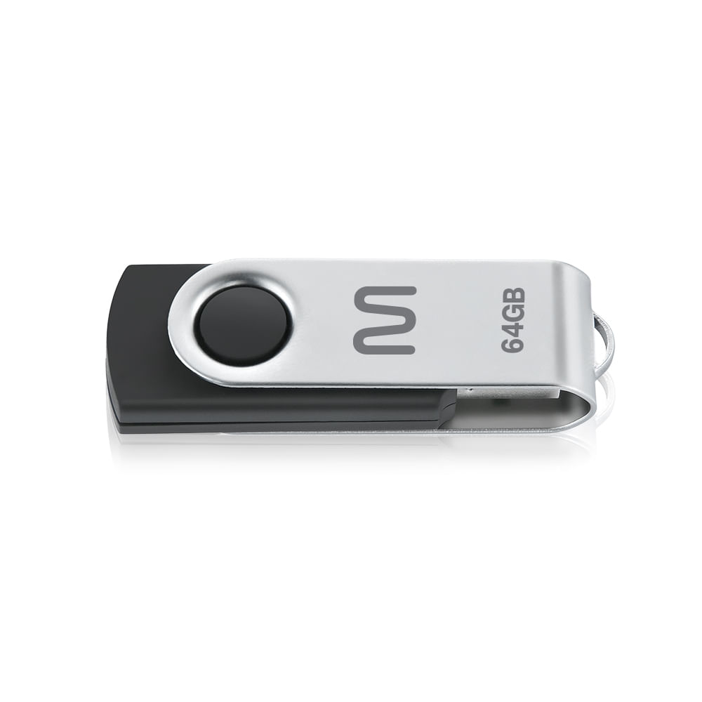 Pen Drive Twist 64GB USB Leitura 10MB/s e Gravação 3MB/s Preto Multilaser - PD590OUT [Reembalado]