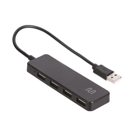 Adaptador Hub USB 2.0 Com 4 Portas Multi (Multilaser) - AC443 AC443