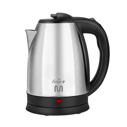 Chaleira Elétrica Inox 1,8L com Base Antiderrapante e Led 220v-1500w Prata Multi - GO401 GO401