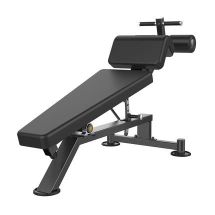 Banco Regulavel Declinado/Abdominal Classic Preto Profissional Wellness - EM333 EM333