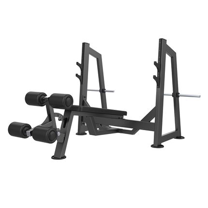 Olympic Decline Bench Classic Profissional Preto Wellness - EM208 EM208