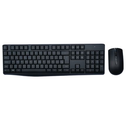 Kit Teclado e Mouse Sem Fio Slim Multimídia Conexão Usb 1600dpi Preto - TC269 TC269