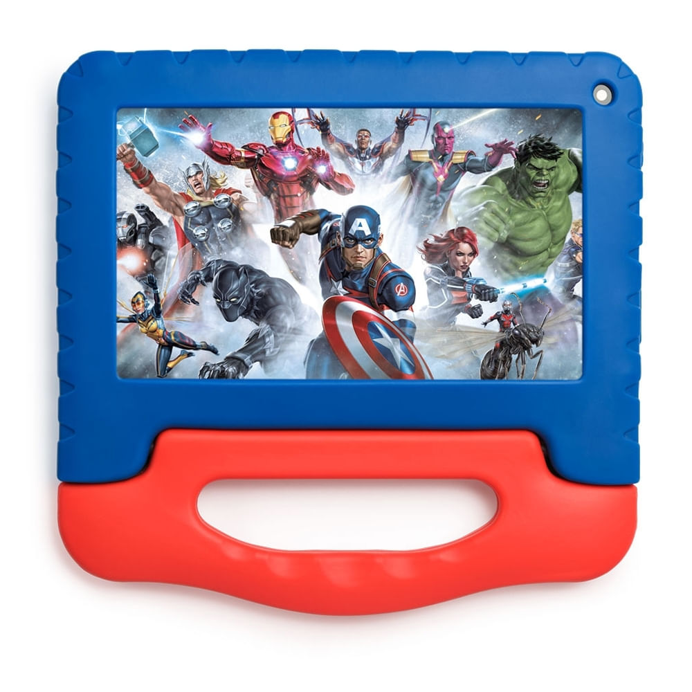 Tablet Infantil Avengers 4GB RAM + 64GB + Tela 7 pol + Case + Wi-fi + Android 13  + Quad Core Multi - NB417OUT [Reembalado]