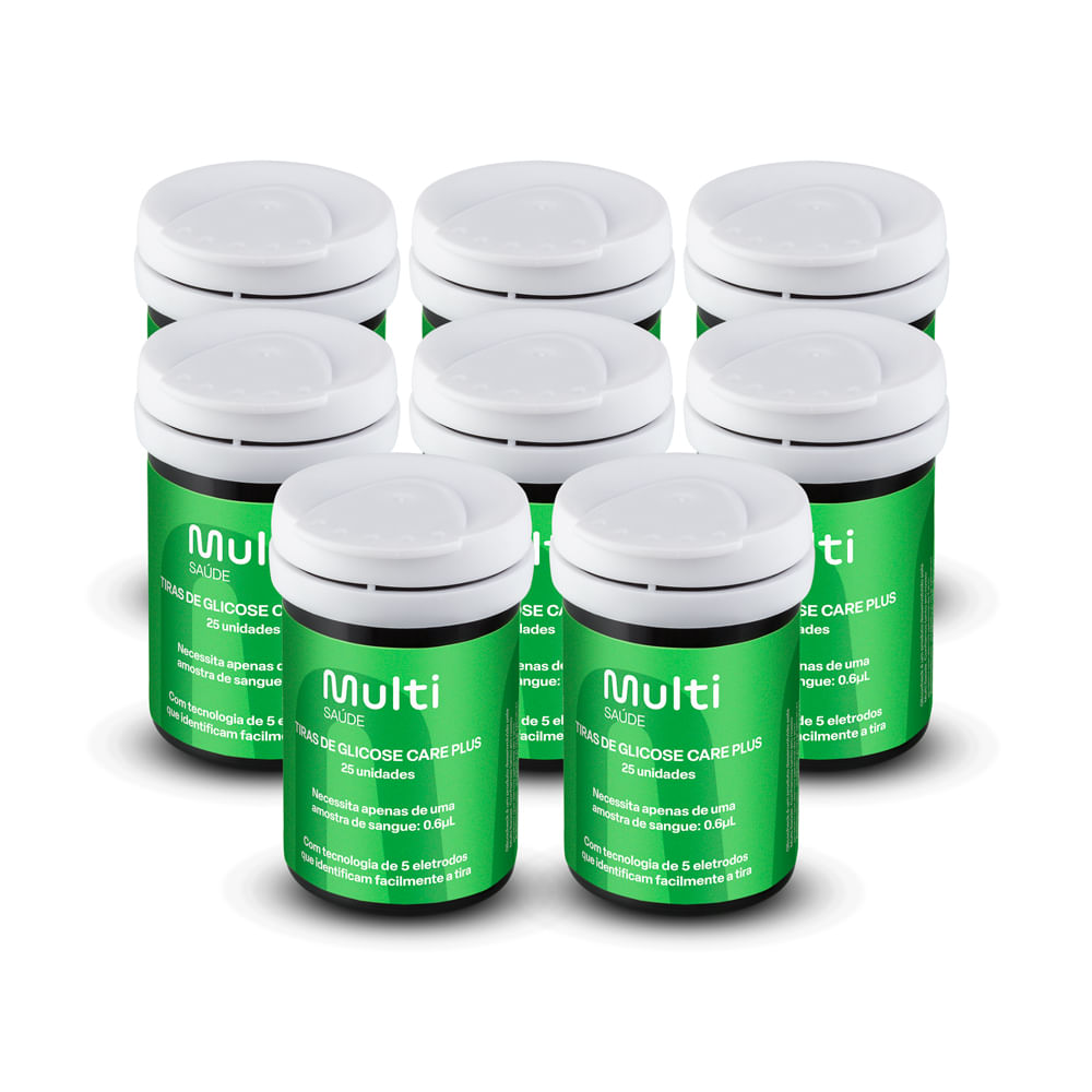 Kit 200 Tiras de Glicemia Care Plus Multi Saúde - HC489K