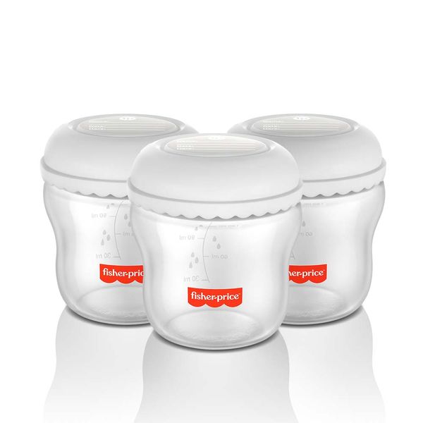 Kit 3 Frascos para Armazenar Leite 150 ml Mom's Essentials Frisher Price - BB1077 BB1077