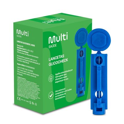 Lancetas Care Plus 28G Caixa com 100un Multi Saúde - HC516 HC516