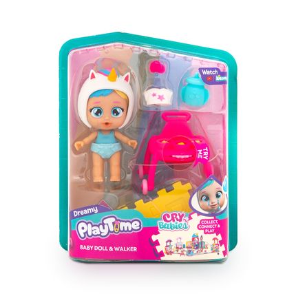 Boneca Cry Babies Playtime Dreamy Com Carrinho Multikids - BR2463 BR2463