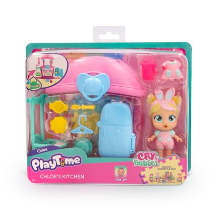 Boneca Cry Babies Playtime Cozinha Da Chloe Multikids - BR2465 BR2465