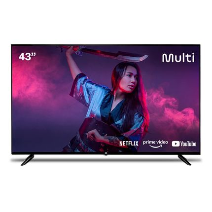 Smart Tela DLED 43'' Full HD Multi Android 3 HDMI 2 USB Wi-Fi - TL046OUT [Remanufaturado] TL046OUT