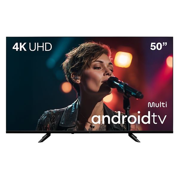 Smart TV 50" Multi 4K DLED Android TV 2 USB 3 HDMI com Comando de Voz - TL067MOUT [Reembalado] TL067MOUT