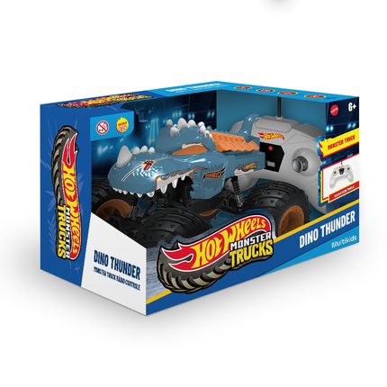Monster Truck Dino Thunder de Controle Remoto Hot Wheels 1:24 Multikids - BR2531OUT [Remanufaturado] BR2531OUT