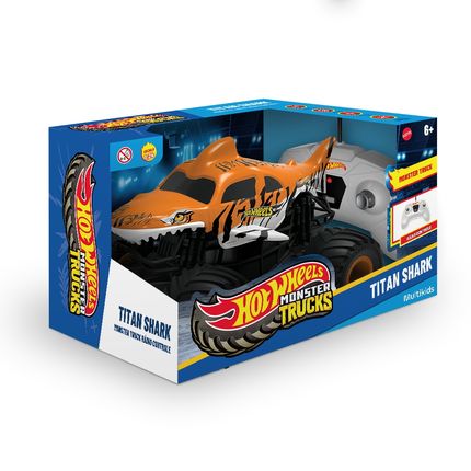 Monster Truck Titan Shark de Controle Remoto Hot Wheels 1:24 Multikids - BR2532OUT [Remanufaturado] BR2532OUT