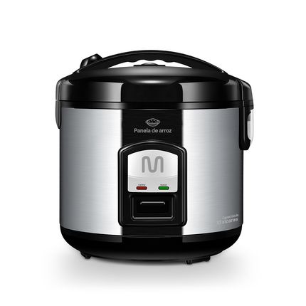 Panela de Arroz 10 Xícaras de Inox, Função Manter Aquecido e Bandeja a Vapor 220v-700w Multi - GO006 GO006