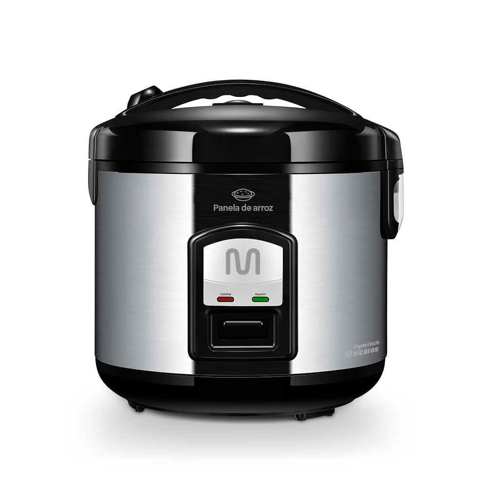 Panela de Arroz 10 Xícaras de Inox, Função Manter Aquecido e Bandeja a Vapor 220v-700w Multi - GO006OUT [Reembalado]