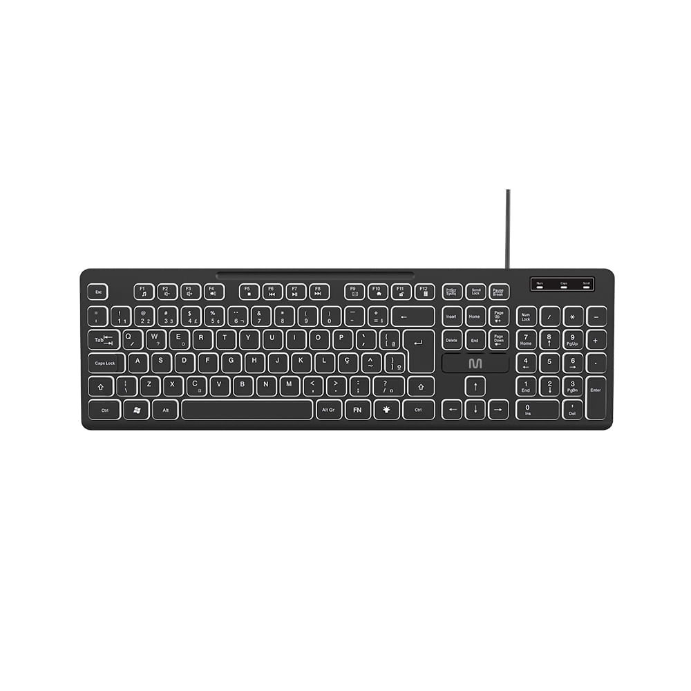 Teclado Com Fio 170cm TM700 Slim Com Led Preto - TC268OUT [Reembalado]